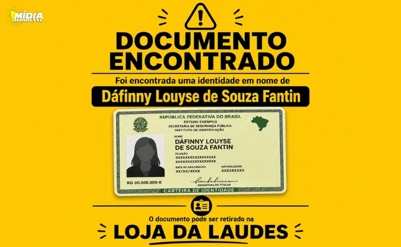 Foi encontrada uma identidade em nome de Dáfinny 