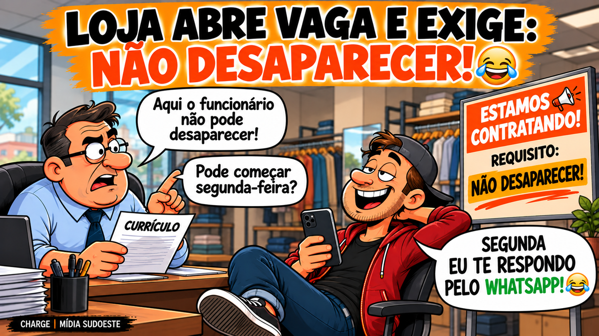 LOJA ABRE VAGA DE EMPREGO E EXIGE QUE FUNCIONÁRIO NÃO DESAPAREÇA!