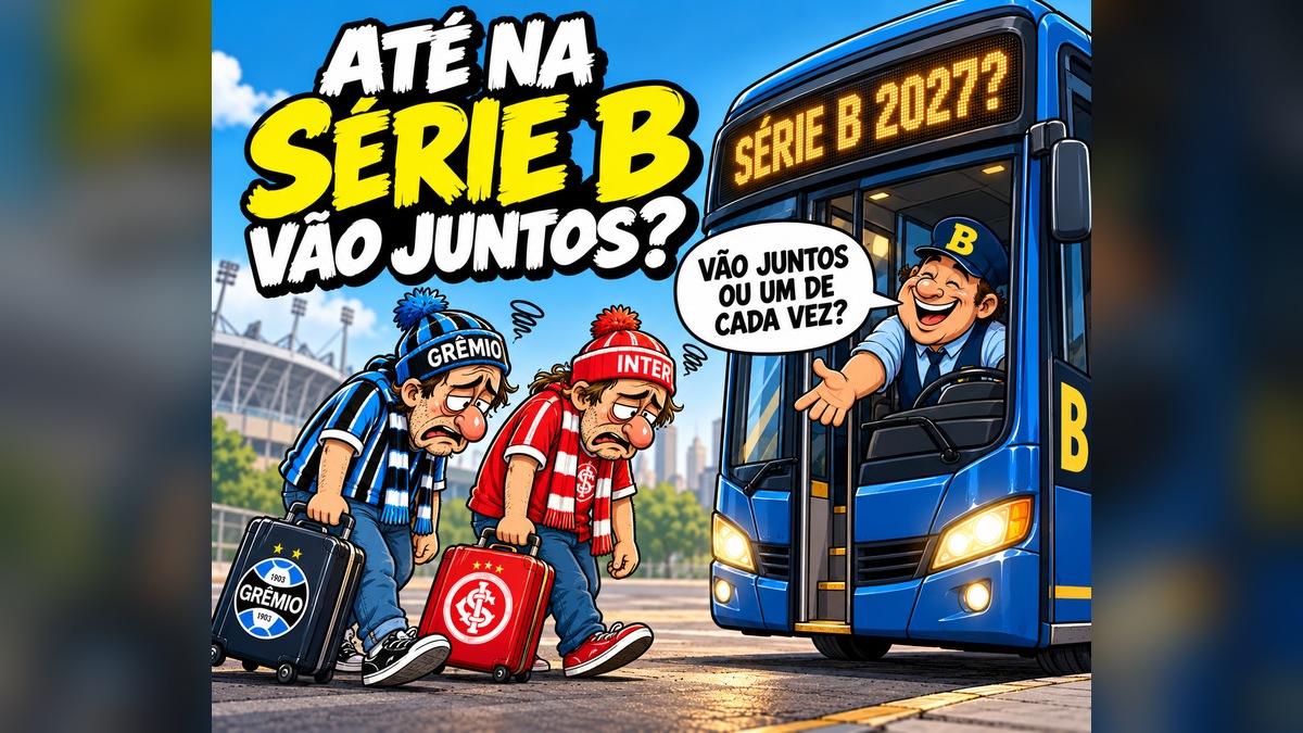 CHARGE DA SEMANA: ATÉ NA SÉRIE B GRÊMIO E INTER PODEM IR JUNTOS?