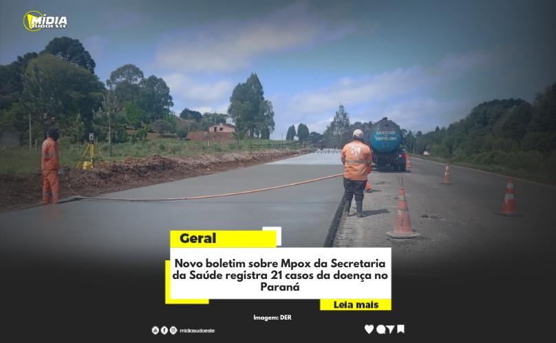 Obra de restauração de rodovia em concreto entre Palmas e Clevelândia chega a 75%