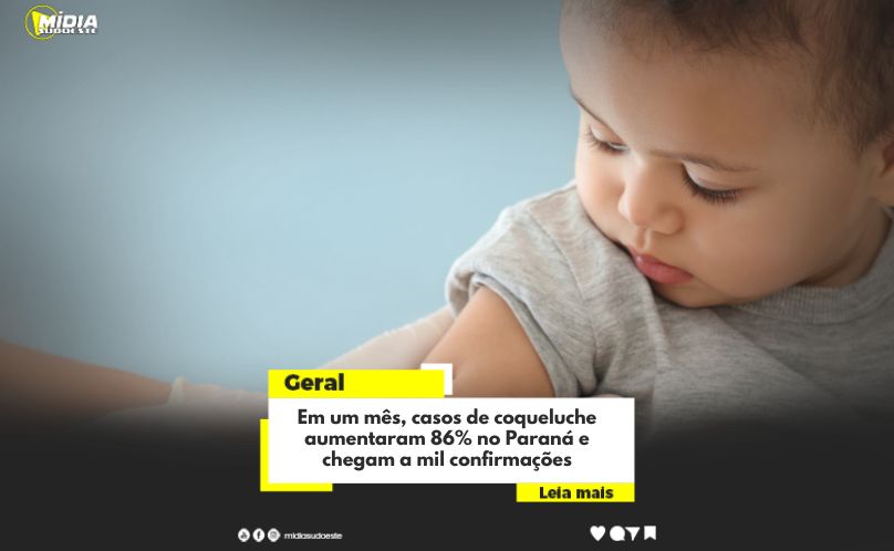 Em um mês, casos de coqueluche aumentaram 86% no Paraná e chegam a mil confirmações