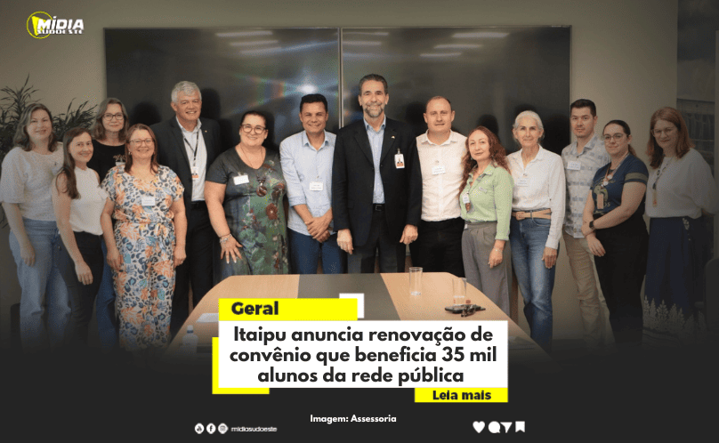 Itaipu anuncia renovação de convênio que beneficia 35 mil alunos da rede pública 