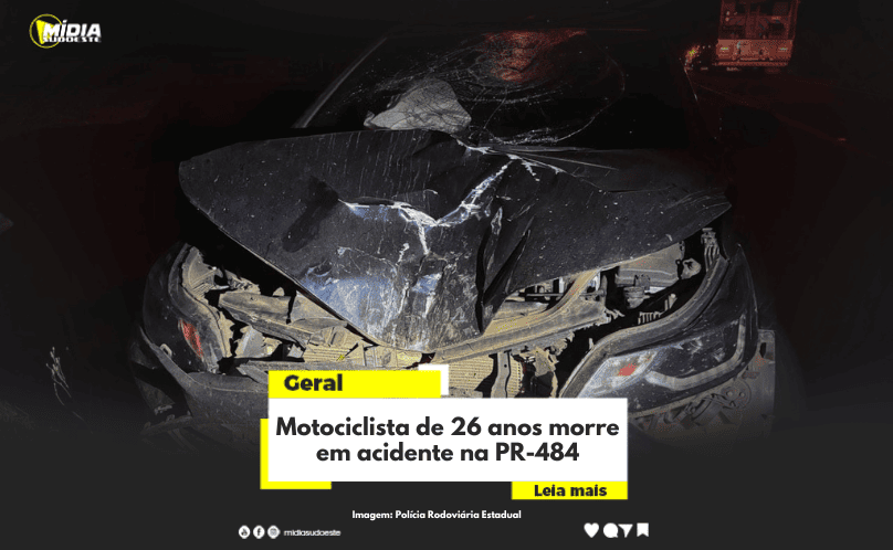 Motociclista de 26 anos morre em acidente na PR-484