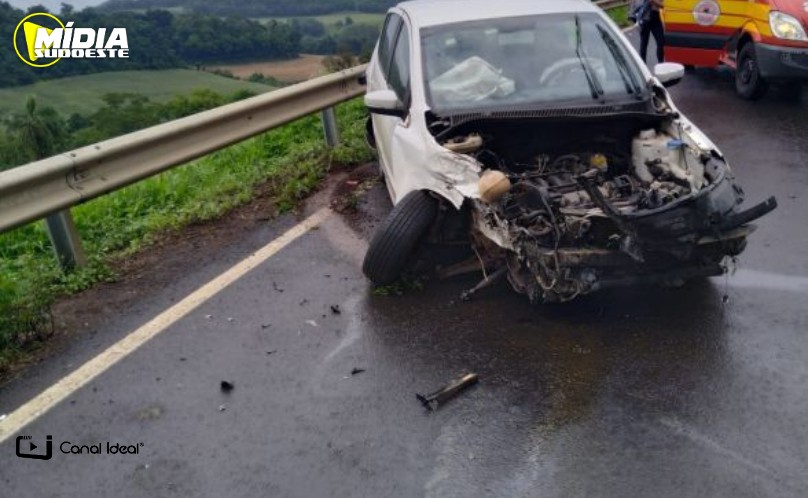 Quilombo: motorista fica gravemente ferido após acidente na SC-157