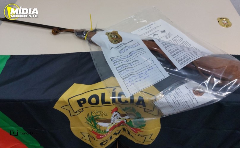 Campo Erê: homem é detido em flagrante por posse irregular de arma de fogo