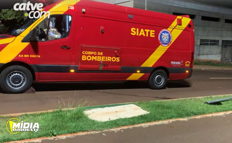 Cascavel: jovem fica ferido após colidir moto 