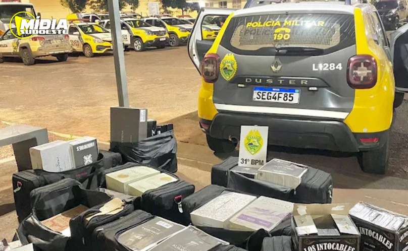 Cascavel: Polícia Militar apreende 45 caixas de vinho argentino