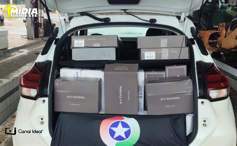 Xaxim: carga com 238 garrafas de vinho é apreendida pela Polícia Militar