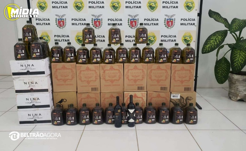 Realeza: Polícia Militar apreende veiculo carregado com produtos oriundos de origem Argentina
