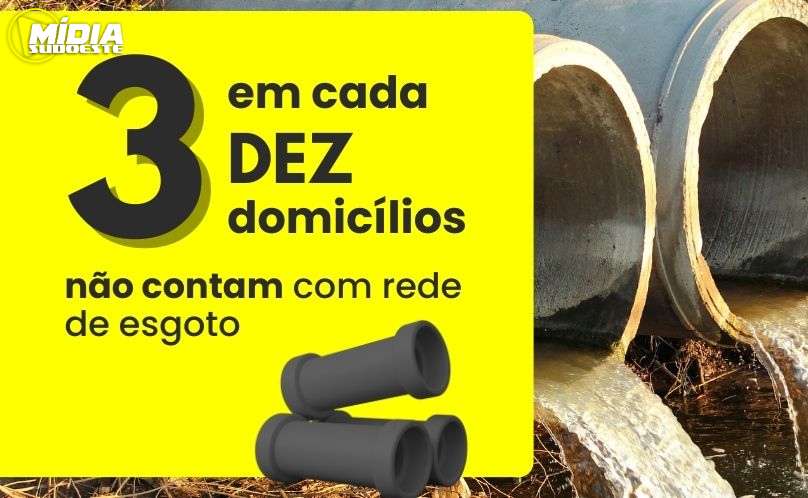 Três em cada dez domicílios não contam com rede de esgoto