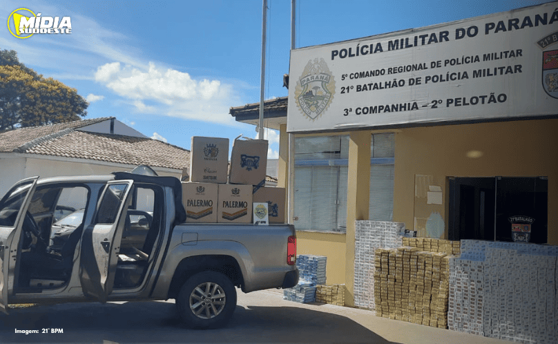 Amarok roubada é apreendida carregada com cigarros na divisa com Santo Antonio do Sudoeste