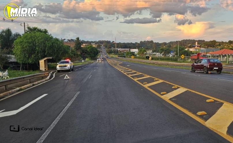Chapecó: colisão traseira entre três veículos é registrada na SC-480