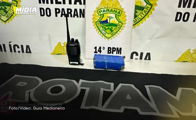 Medianeira: Polícia Militar realiza apreensão de drogas e radiocomunicador 