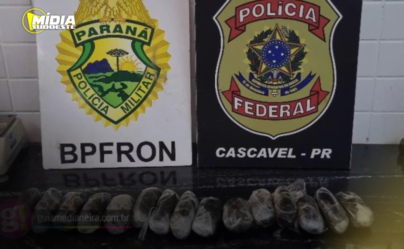 Céu Azul: Batalhão de Polícia de Fronteira e Polícia Federal apreendem substância análoga a haxixe