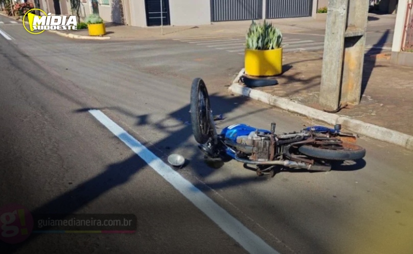 Missal: motociclista fica ferido após colidir na traseira de caminhão na PR-495