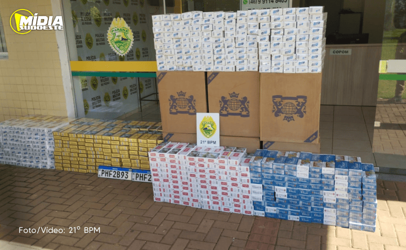 Apreensão de veículo com carga de cigarros em Pinhal de São Bento