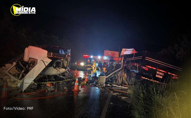Colisão entre caminhões na BR-476 resulta em uma vítima fatal