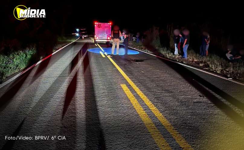 Atropelamento na PR-281 em Mangueirinha: uma pessoa morre e outra é socorrida em estado grave