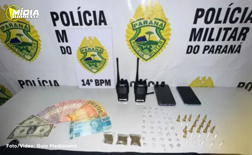 Medianeira: ROTAM realiza prisão de três indivíduos por tráfico de drogas
