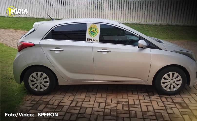 BPFRON apreende veículo com alerta de furto em Santo Antonio do Sudoeste