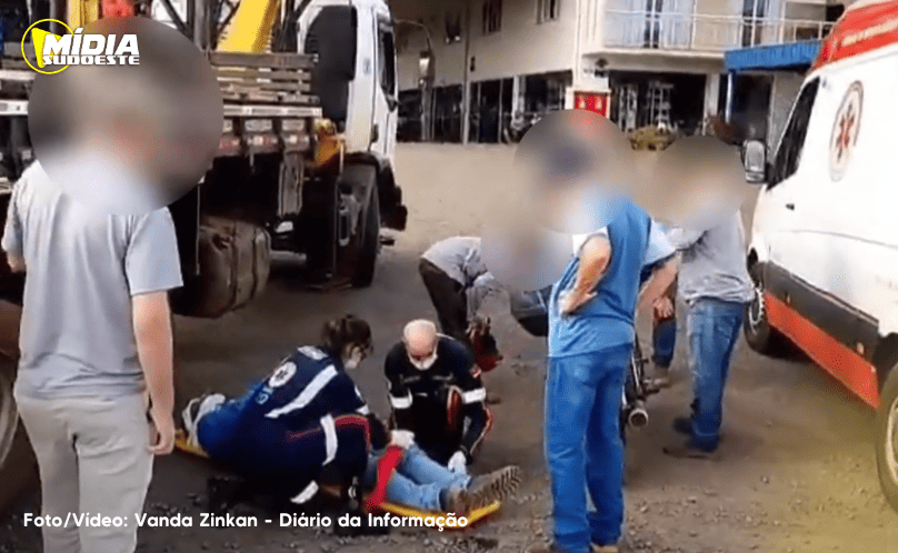 Acidente deixa motociclista ferido em Marmeleiro