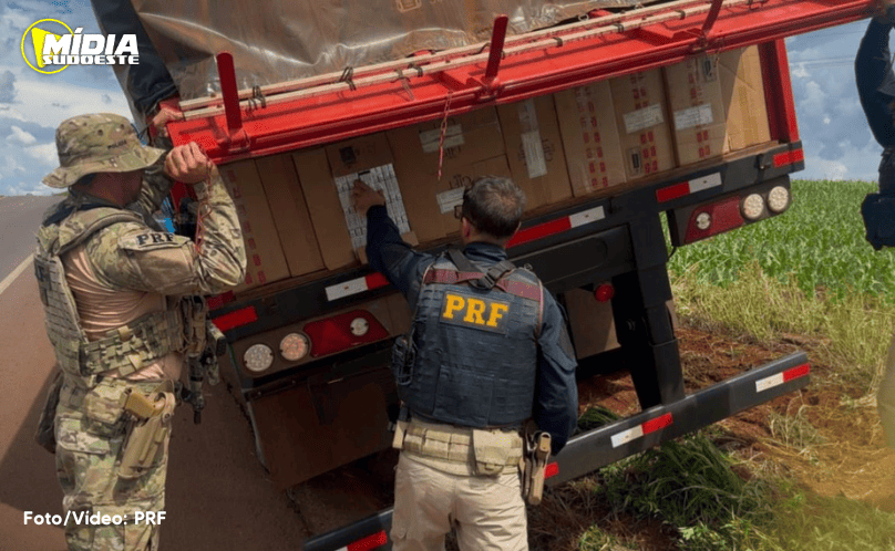 BR-163: Polícia Rodoviária Federal persegue caminhão