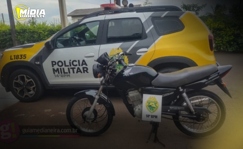 Missal: Polícia Militar recupera motocicleta furtada e prende suspeito