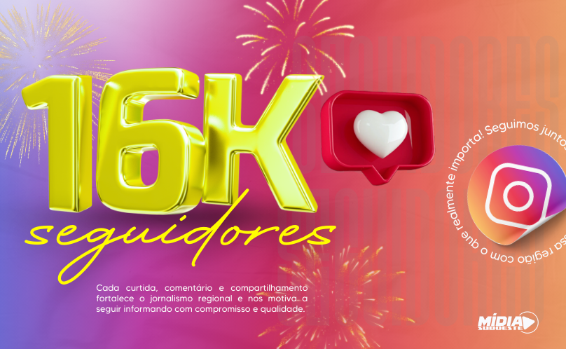 16K no Instagram! Essa conquista é de todos nós