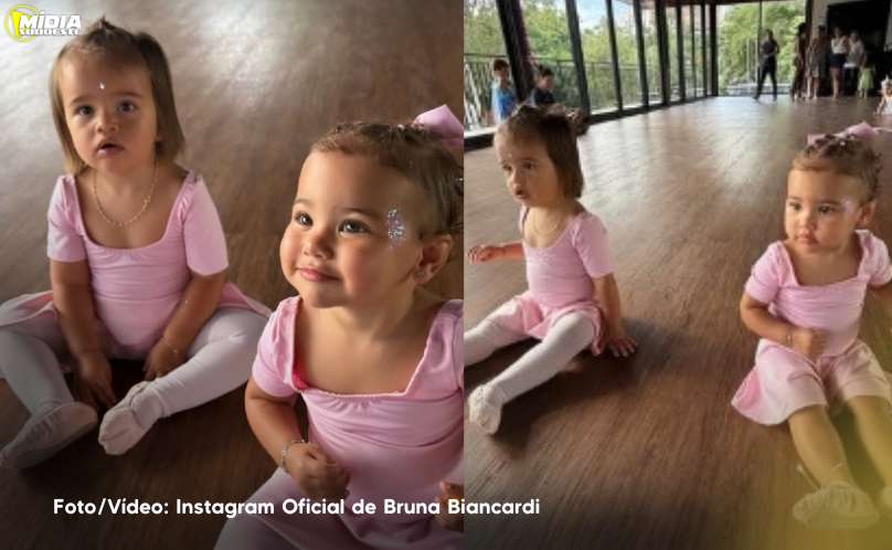 Mavie encanta ao fazer aula de balé com sua amiguinha Marina