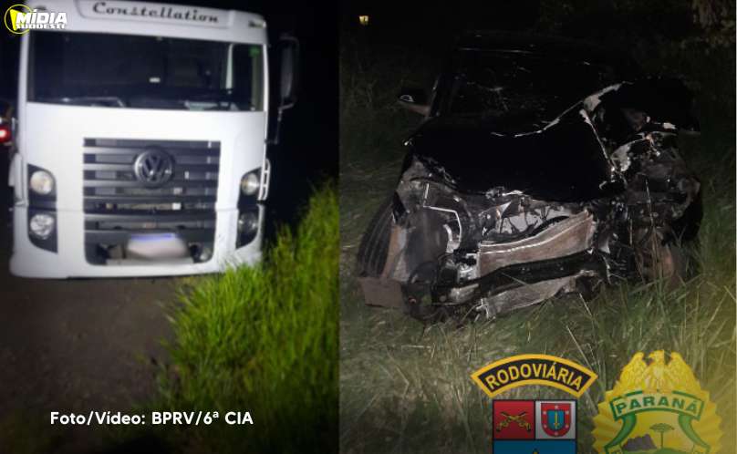 PR-566: acidente mobiliza atendimento policial 