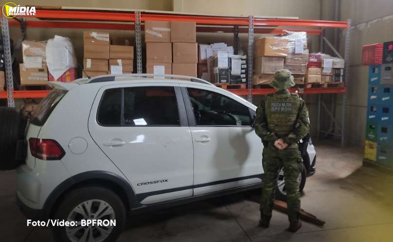 Barracão: BPFRON apreende dois veículos com mercadorias estrangeiras 