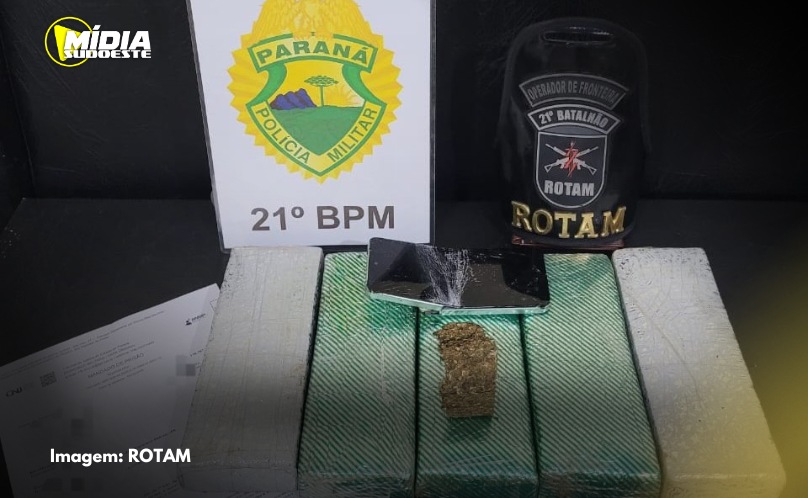 Francisco Beltrão: foragido da justiça com mandado por sequestro é preso com 3 quilos de maconha