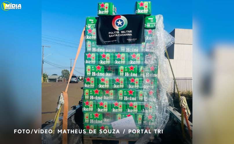 Dionísio Cerqueira: Polícia Militar apreende 210 caixas de cerveja