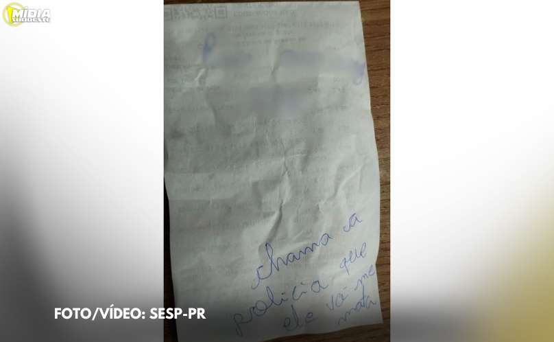 Após pedido de ajuda em bilhete, Polícia Militar prende homem suspeito de agressão à esposa
