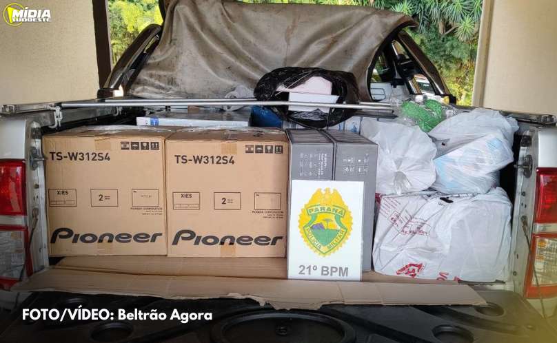 Francisco Beltrão: Polícia Militar e Receita Federal apreendem eletrônicos contrabandeados 