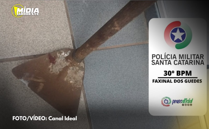 Faxinal dos Guedes: homem é detido após agredir a mãe idosa utilizando enxada