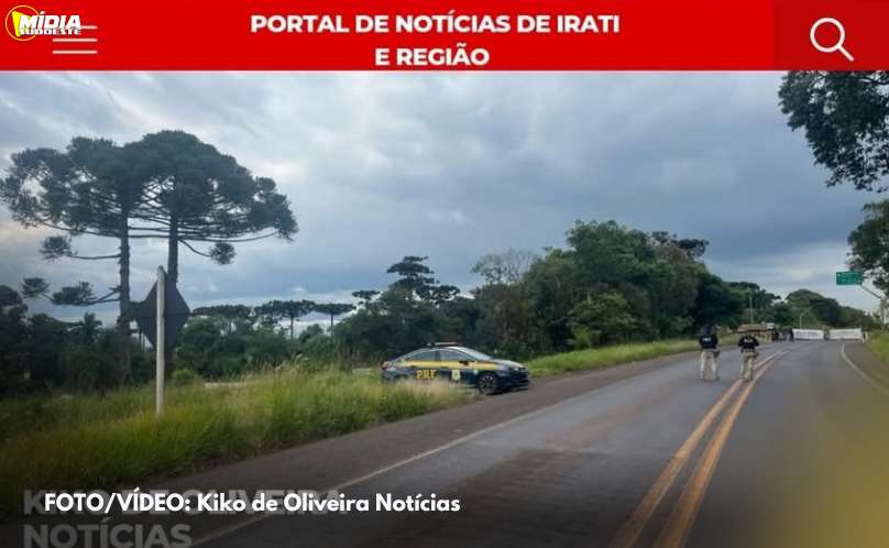 Polícia Rodoviária Federal acompanha manifestação em rodovia no Paraná  