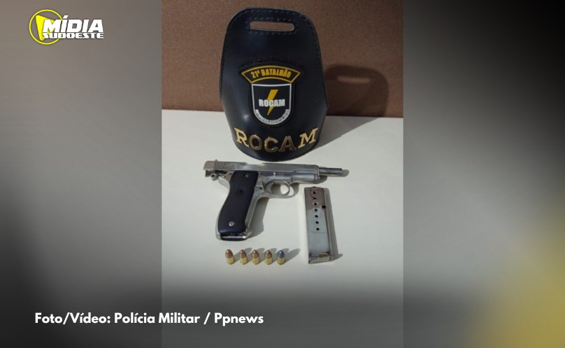 Marmeleiro: foragido da Justiça com mandado é preso com pistola 9mm
