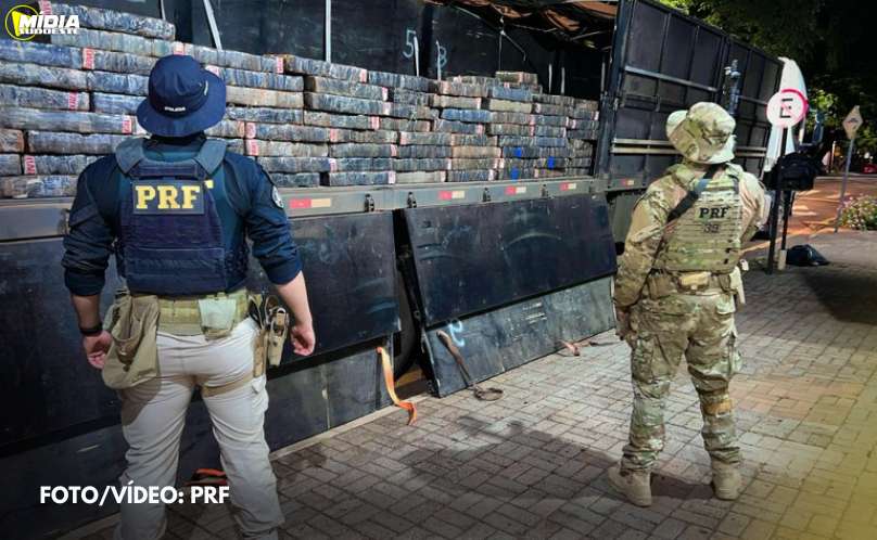 Toledo: Polícia Rodoviária Federal apreende carreta com 1,6 tonelada de maconha 