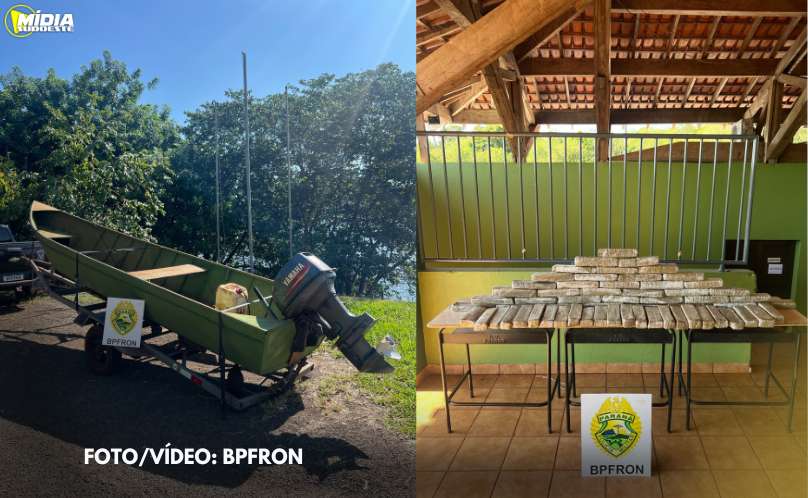 Santa Helena: BPFRON apreende embarcação carregada com 41 kg de maconha 