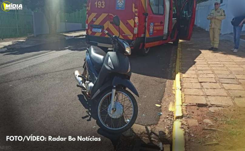 Toledo: carro foge após colisão com moto e deixa motociclista ferida 