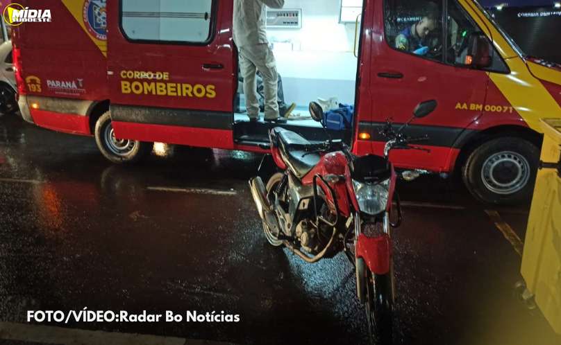 Toledo: acidente entre carro e moto deixa mulher ferida 