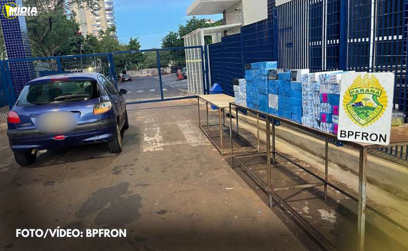 Medianeira: BPFRON apreende veículo com eletrônicos irregulares 