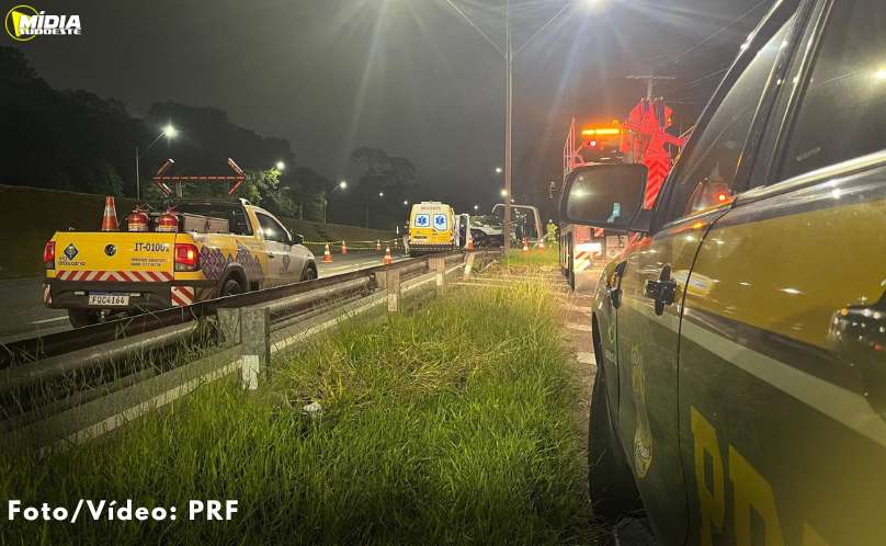 BR-277: grave acidente deixa uma vítima fatal e um mulher gravemente ferida 