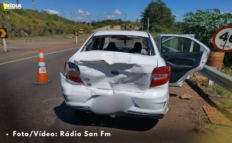 BR-163: acidente entre veículos deixa vítima ferida 