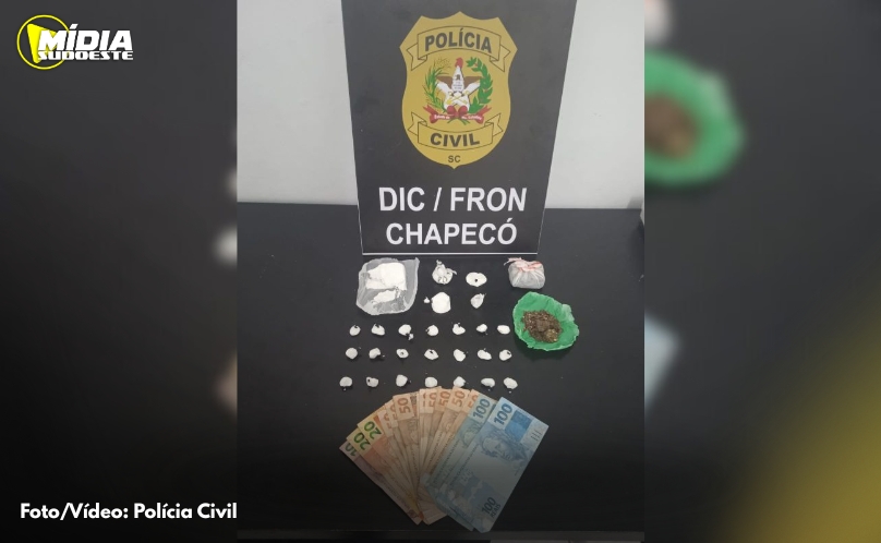 Chapecó: Polícia Civil prende homem por tráfico de drogas durante operação