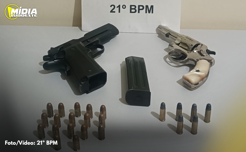 Casal é preso por porte ilegal de arma de fogo