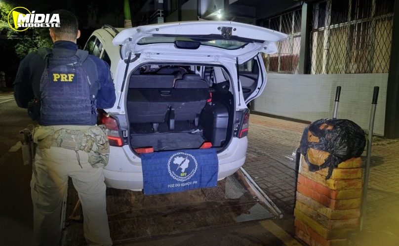 Santa Tereza do Oeste: PRF e PM apreendem mais de 100 quilos de maconha após perseguição