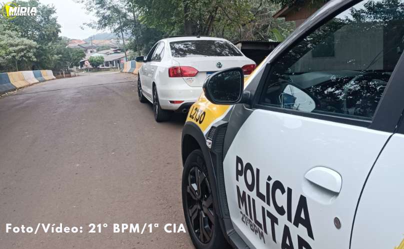 Polícia Militar recupera veículo furtado em Francisco Beltrão poucas horas após crime em Dois Vizinhos