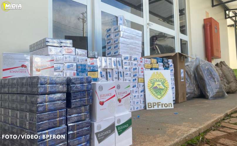 SAS: BPFRON apreende arma de fogo e mais de 2 mil maços de cigarros contrabandeados